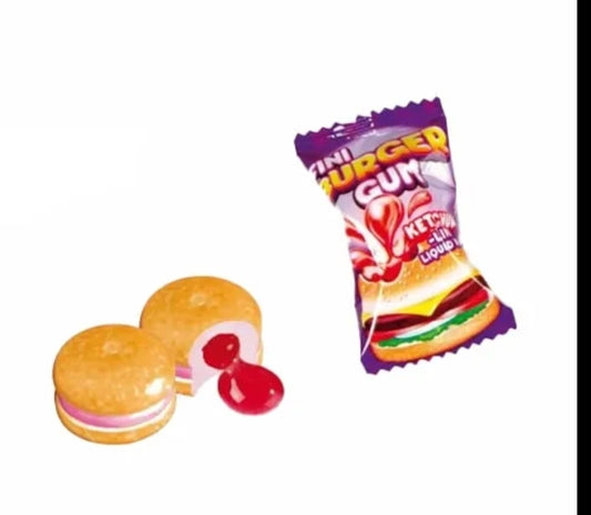 Hamburger kauwgom met vulling 5stuks